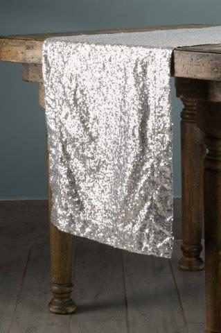 Specialty Sequins Silver table runner